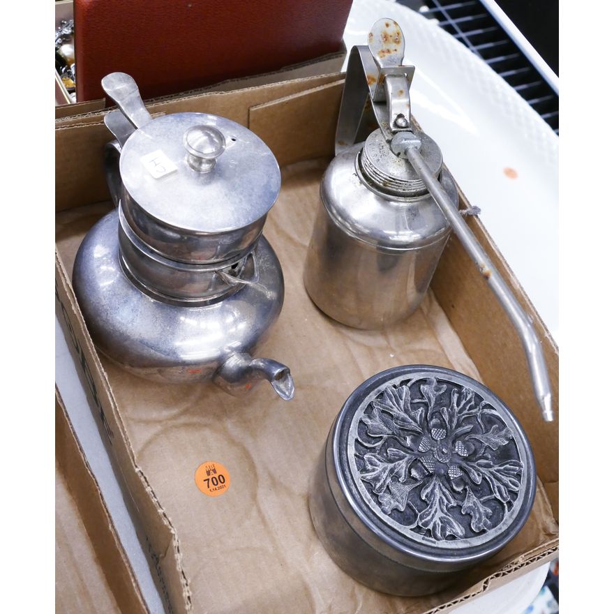 Box Stacking Silver Teapot Etc