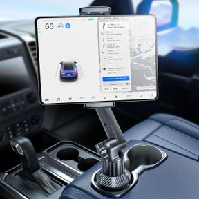ESAMCORE TABLET HOLDER FOR CAR, FOR IPAD CUP HOLDER CAR MOUNT WITH 1.57" DEPTH LARGE CLAMP 15" HEIGHT ADJUSTABLE FOR IPAD HOLDER F