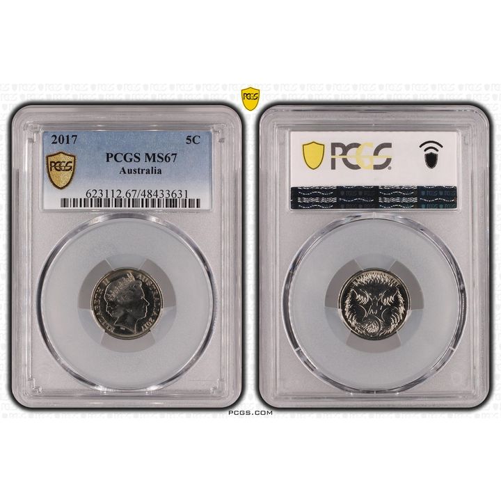Elizabeth II, POP 8/0, Five Cent, 2017, PCGS MS67