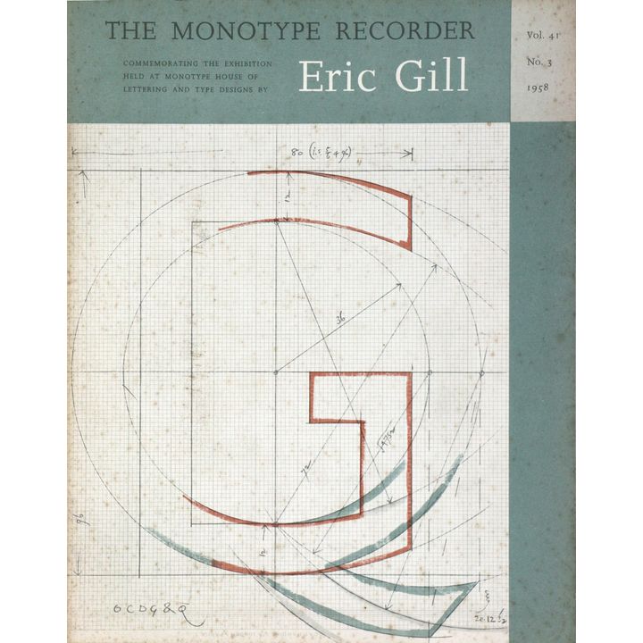 GILL, ERIC, The Monotype Recorder.