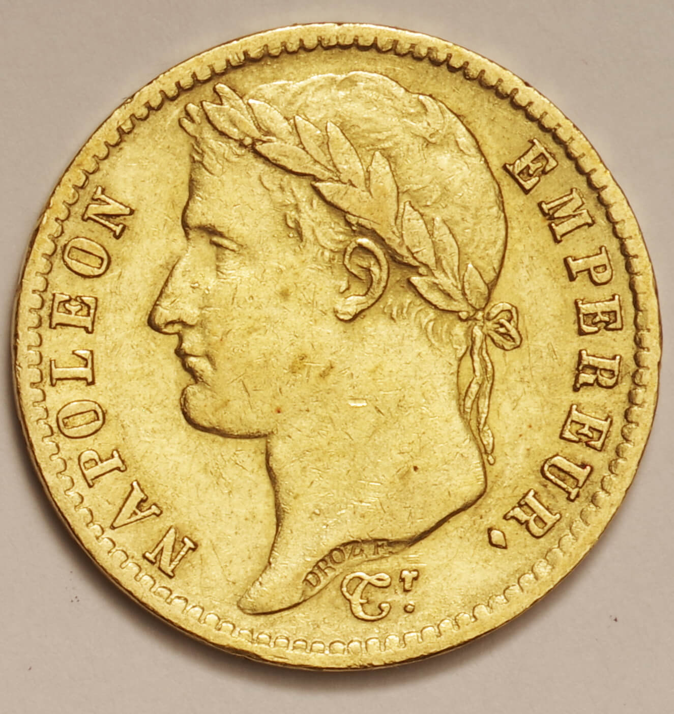 フランス-France. ナポレオン1世 月桂冠像 20フラン金貨 1813年(A 
