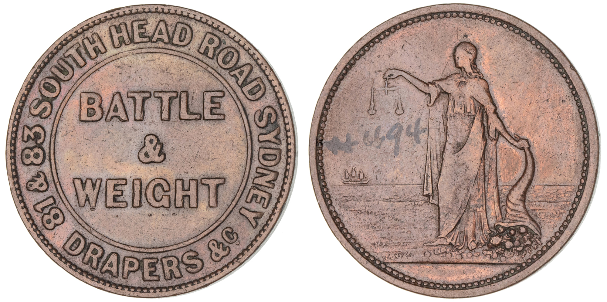 Battle & Weight, Sydney, NSW, Penny, VF