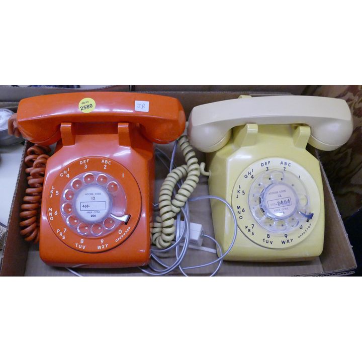 2pc 1970's Vintage Phones