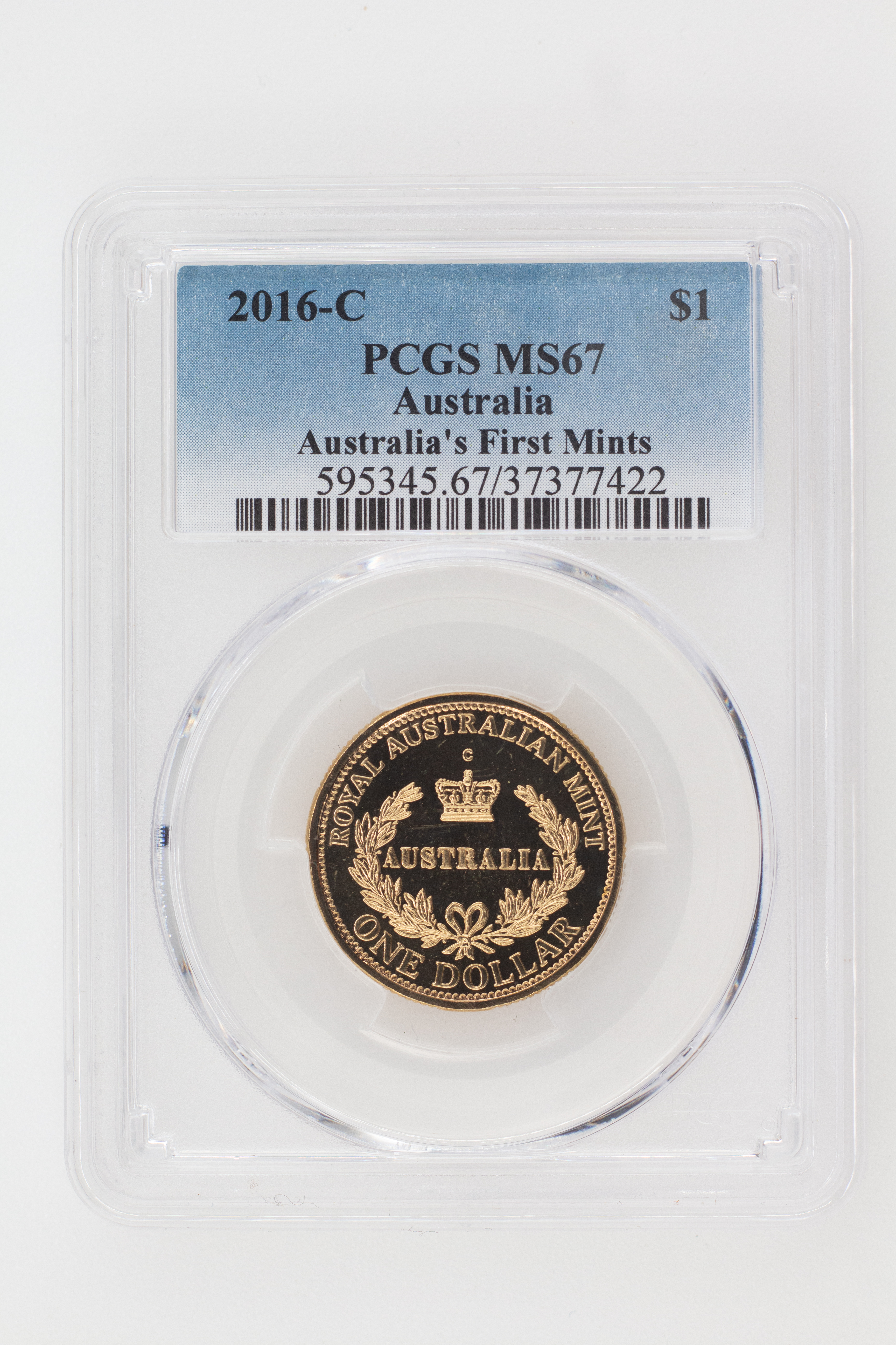 2016-C Australia One Dollar, $1 Australia's First Mints PCGS - MS67 -422