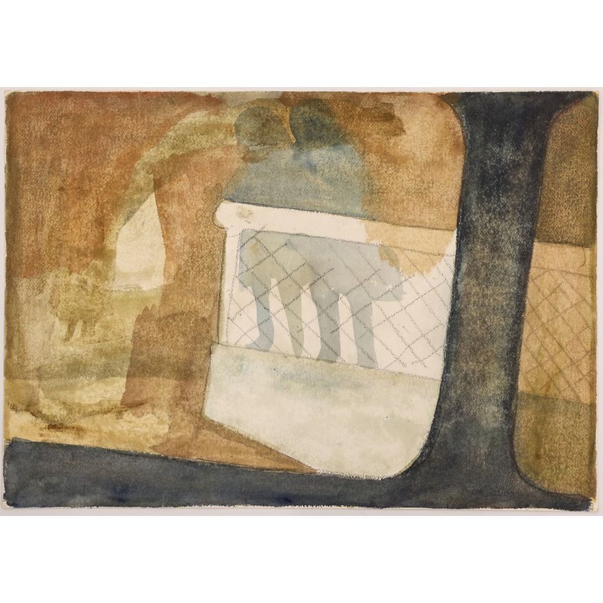 William Cumming ''Figures on a Boat'' Watercolor on Paper 14''x20''