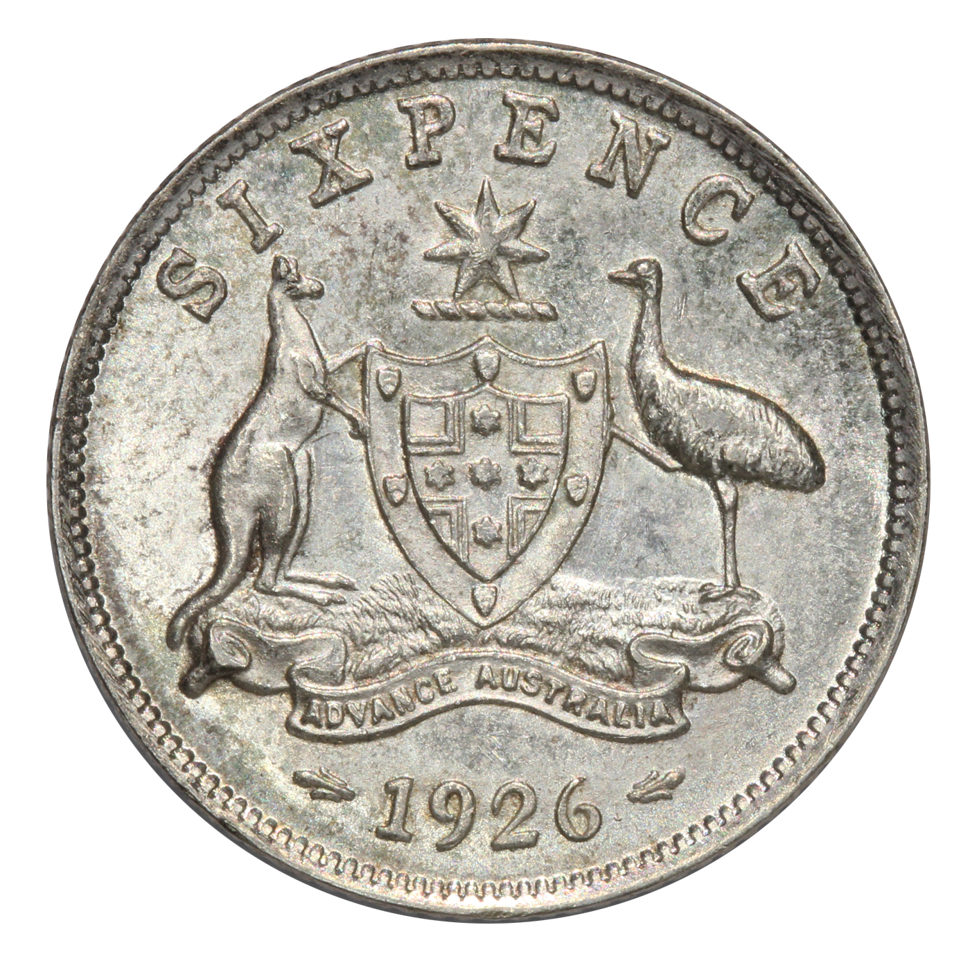 George V, Sixpence, 1926, Uncirculated