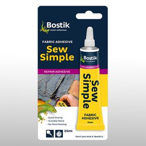 Bostik Sew Simple Fabric Adhesive - 25ml -- 51743/4675 SN B2 (S8)