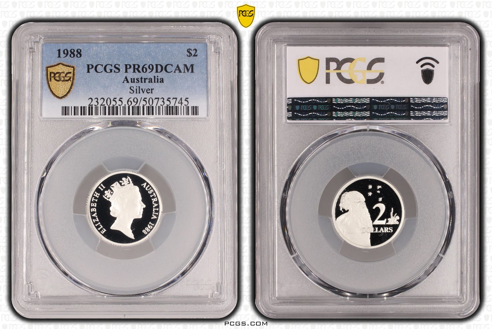 Silver , Two Dollar, 1988, PCGS PR69DCAM