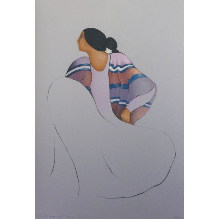 R.C. Gorman ''Valencia'' 1986 Stone Lithograph