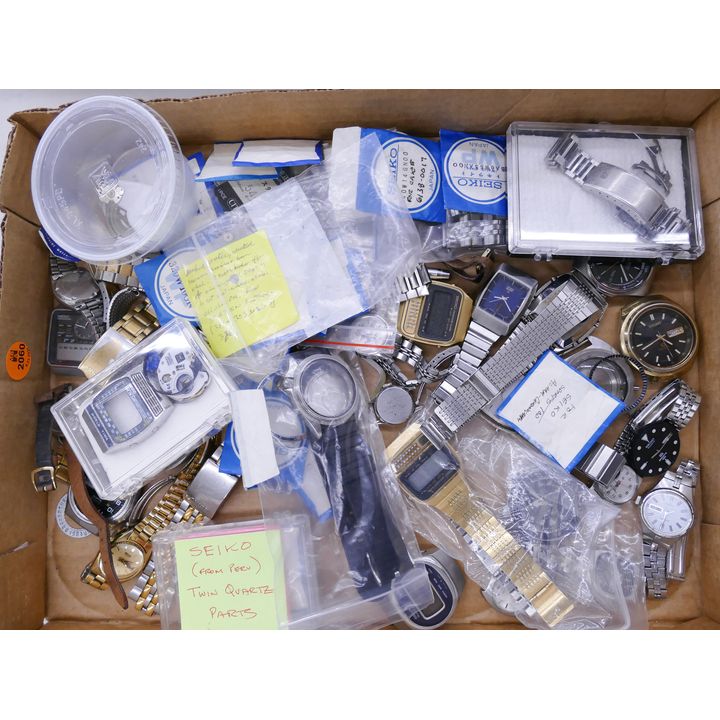 Box Seiko Watch Parts Etc. Includes digital Watches, watch bands, crystals, and Quartz Watches.