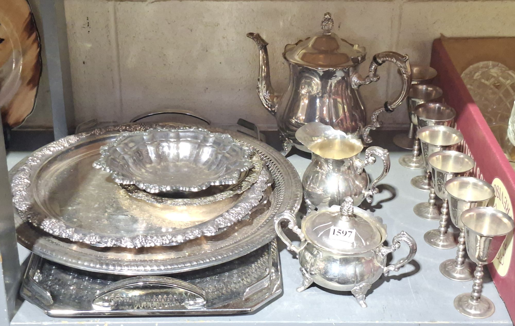 Silverplated Table Ware And Trays