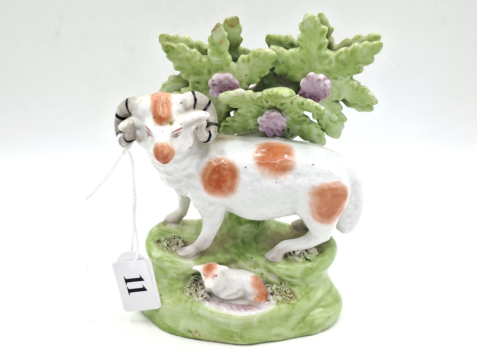 Staffordshire Porcelain Ram Figurine