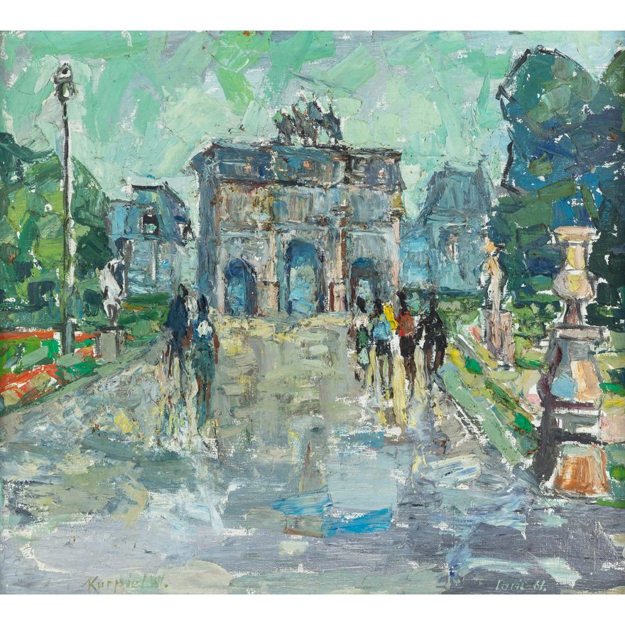 Władysław Kurpiel | Paryż - Łuk Triumfalny Carrousel, 1961 r.