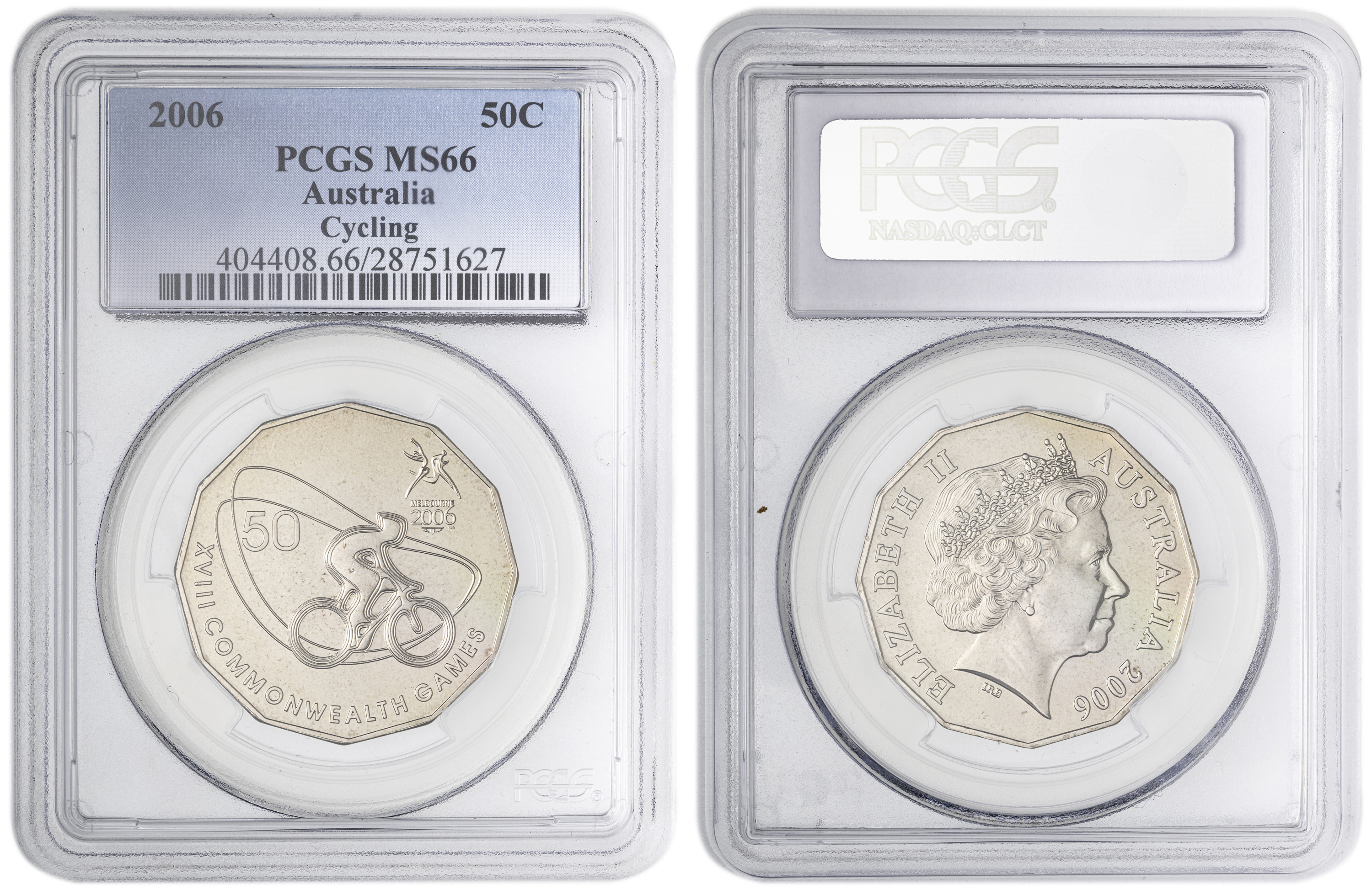 Cycling , Fifty Cent, 2006, PCGS MS66