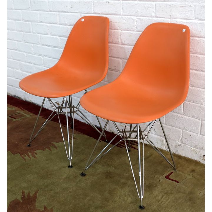 PAIR OF RED APPLE CHAIRS