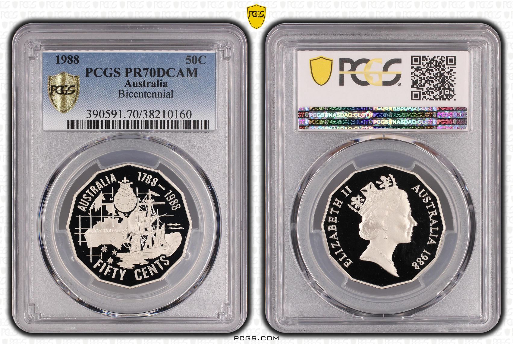 Bicentennial, Fifty Cent, 1988, PCGS PR70DCAM