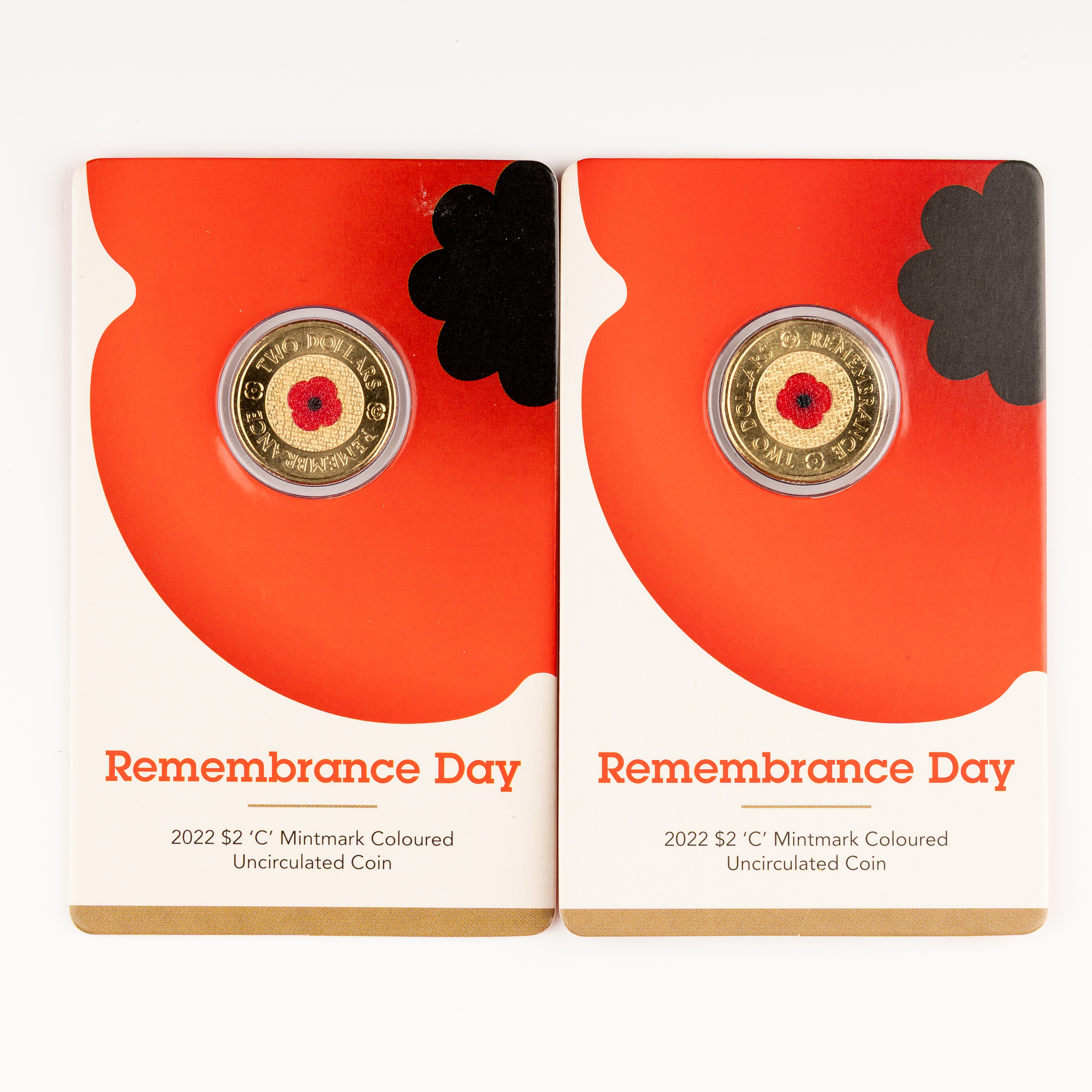 Elizabeth II, Remembrance Day Red Poppy, Two Dollars, 2022-C, UNC