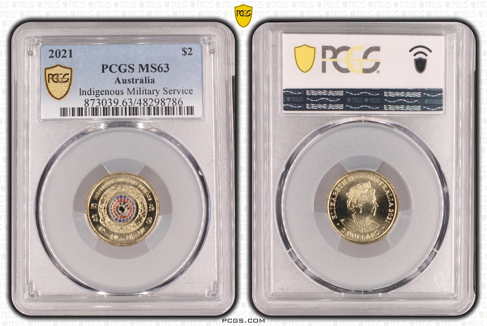 Elizabeth II, Indigenous Military Service , Two Dollar, 2021, PCGS MS63