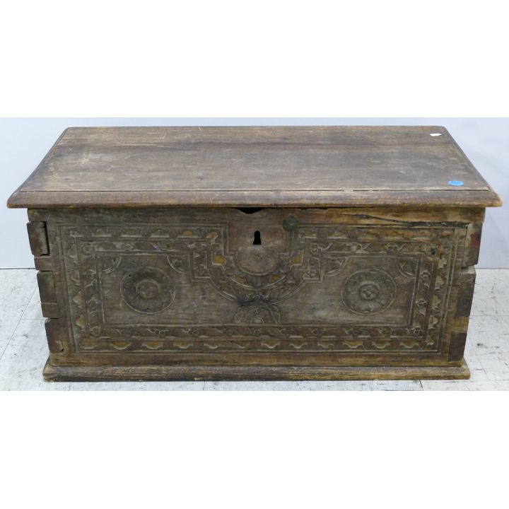 Antique Burmese Wood Monk's Chest 11''x25''x12''