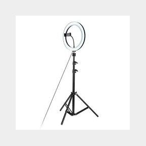 2-in-1 180 Rotatable 3-Mode LED Ring Light Adjustable Tripod Stand - Black - 46 cm -Bar 9902124536117- 51745/20977