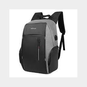 Astrum 15 Inch PU Laptop Backpack with USB Charging Port - LB210 - Black/grey | SJ 51663/2107 B1 (S5 CB)