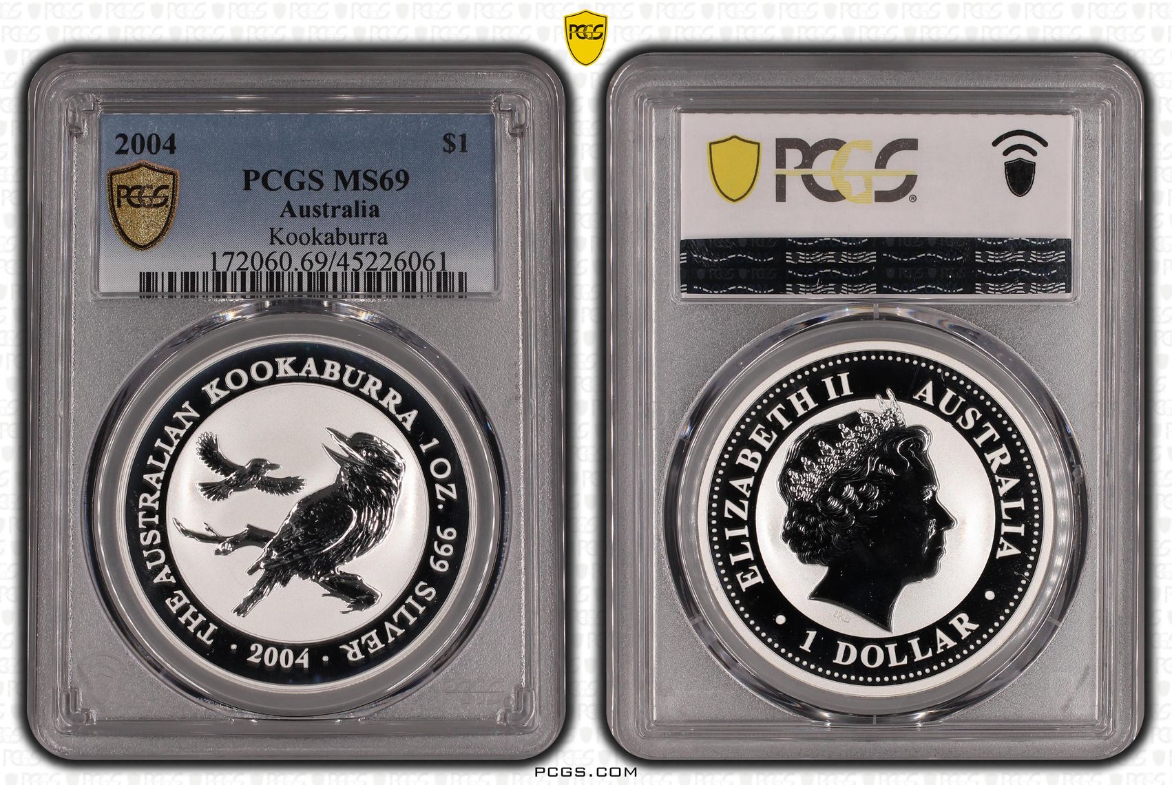 2004 Australia One Dollar, $1 Kookaburra PCGS - MS69 -061