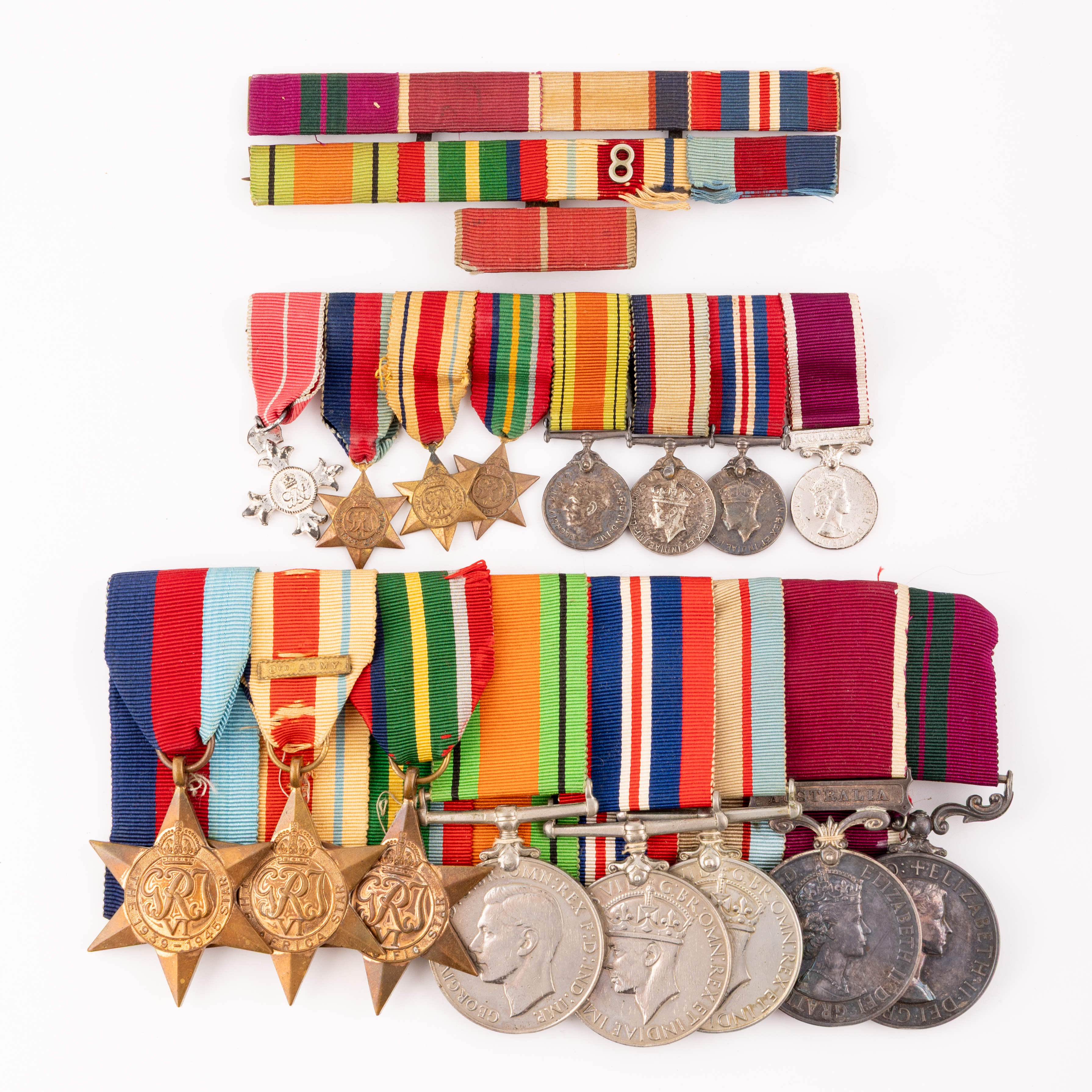 156 · George VI, Set of Eight, WWII,  EF