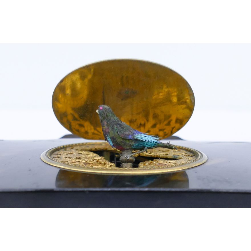 Antique Swiss Automaton Singing Bird Box