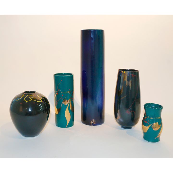 Peter Collis - Collection of five vases