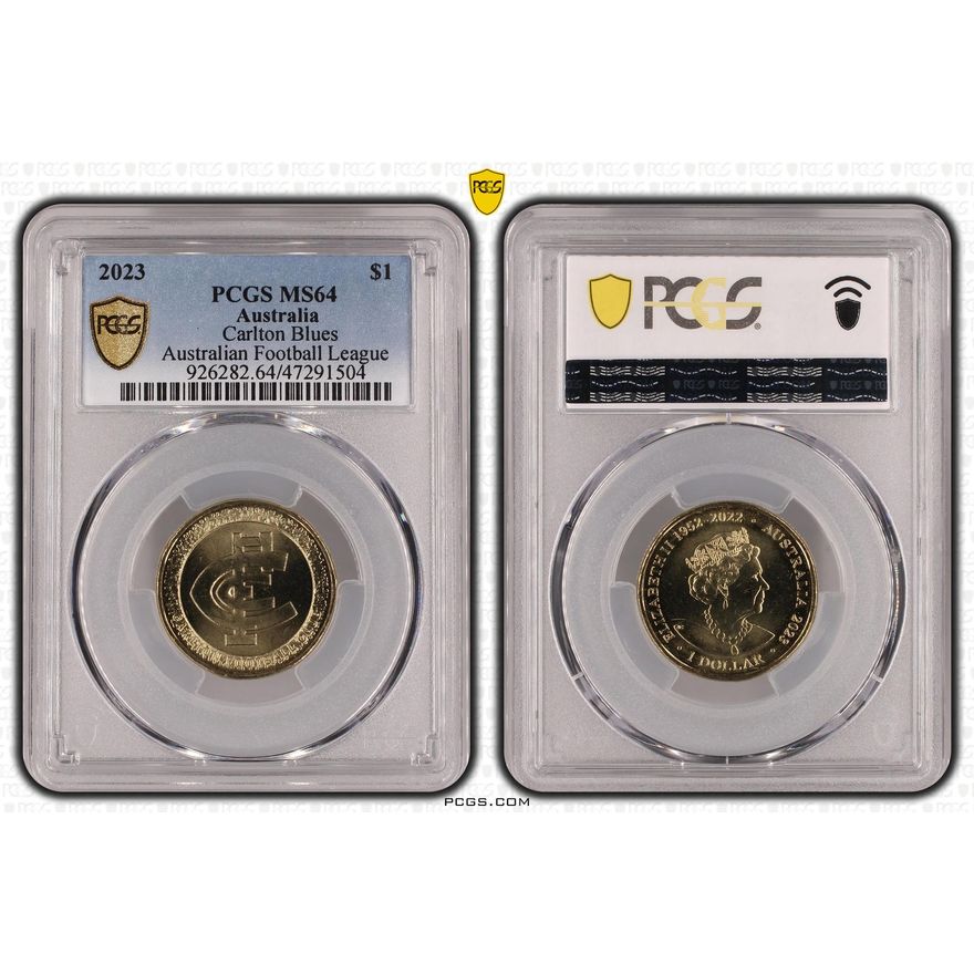 AFL - Carlton Blues, One Dollar, 2023, PCGS MS 64