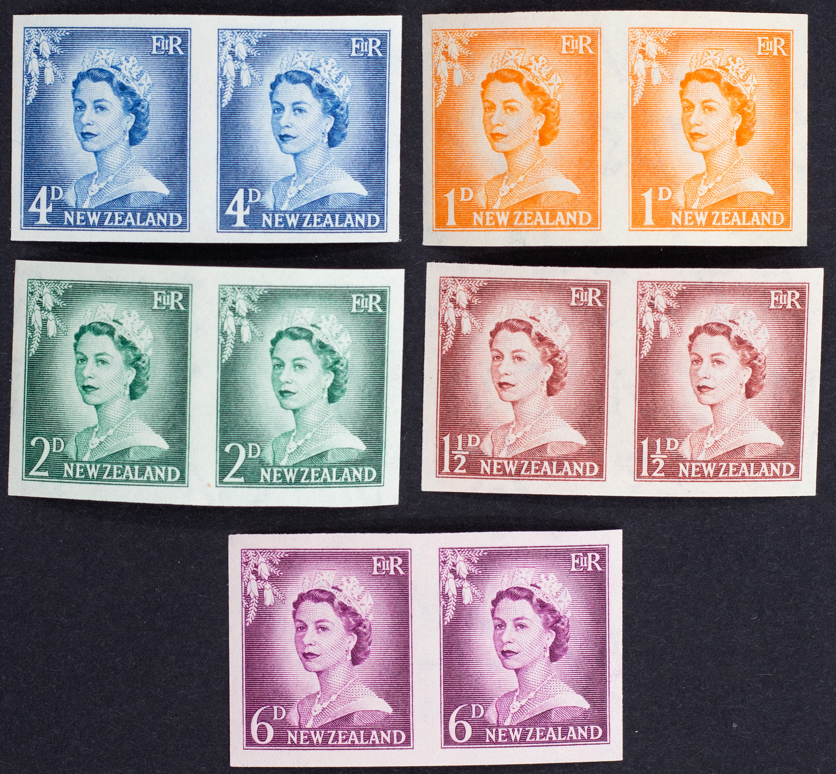New Zealand, Proof Pairs, 1955, Fine