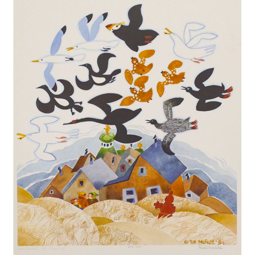 Rie Munoz ''Sea Birds. St George'' 1994 Signed Print 19.75''x17.5'' Sheet.