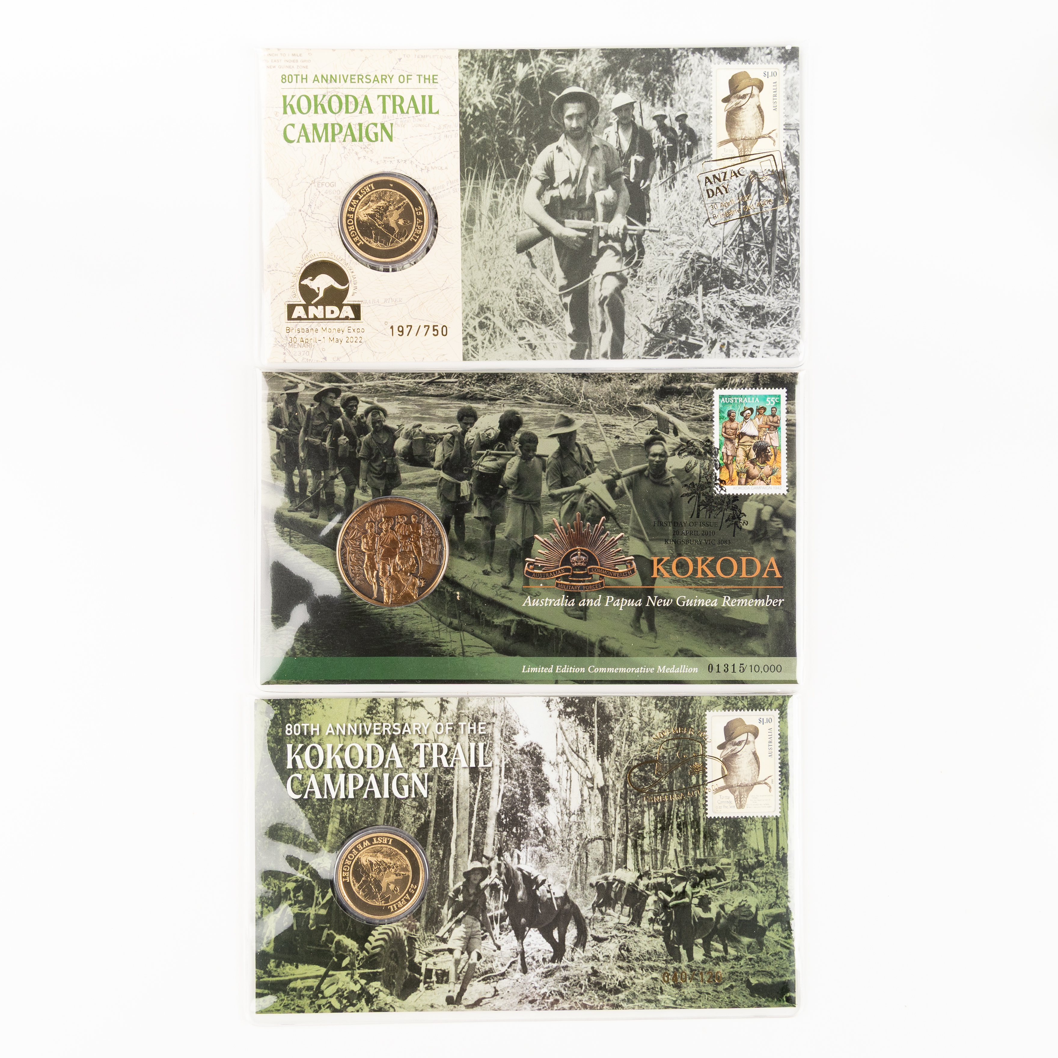 Elizabeth II, 80th Anniversary of the Kokoda Trail Campaign, One Dollar, 2010 - 2022, UNC