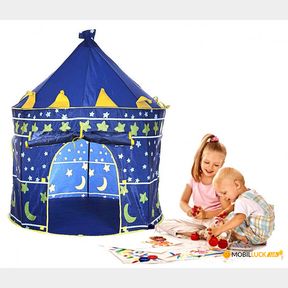 DREAM CASTLE CHILDREN'S PLAY TENT BLUE FOR INDOOR AND OUTDOOR USE
