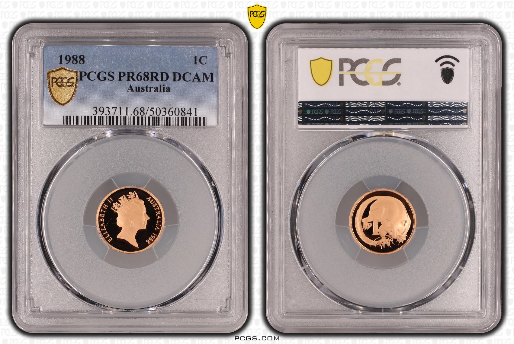 One Cent, 1988, Pcgs Pr68dcam