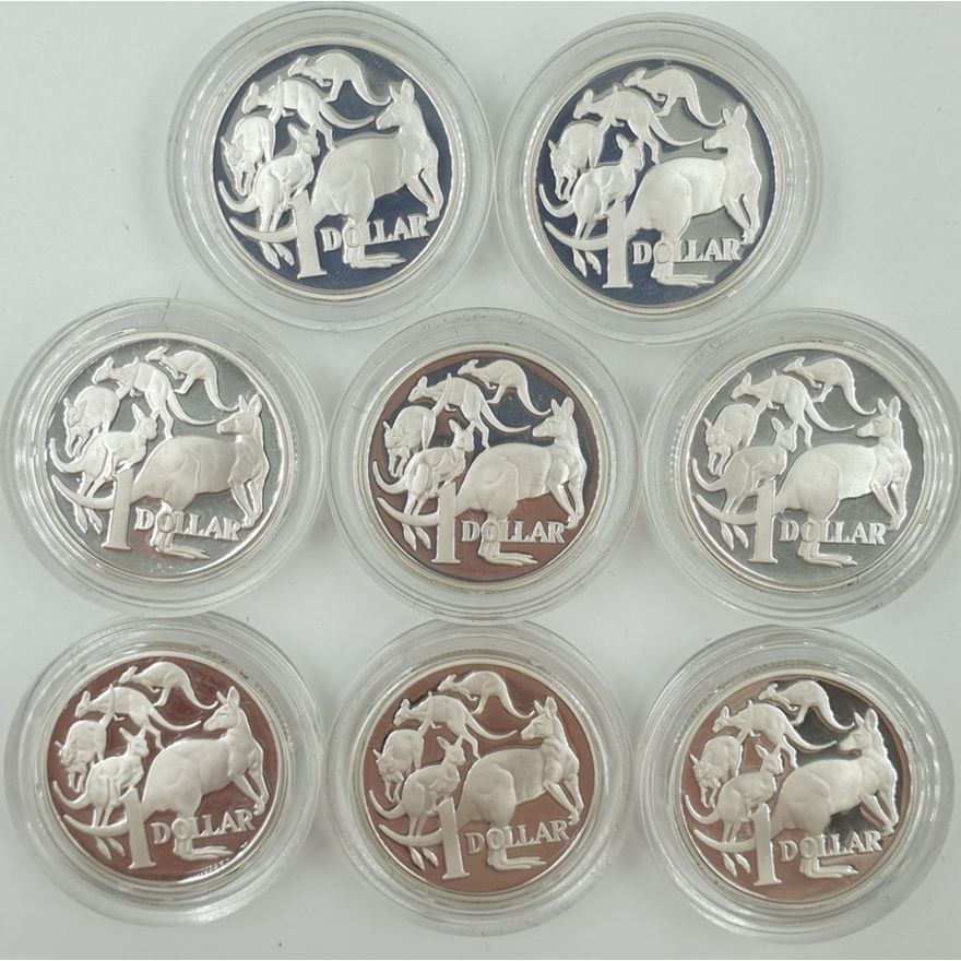 Aus. Silver $1 Coins (x8)