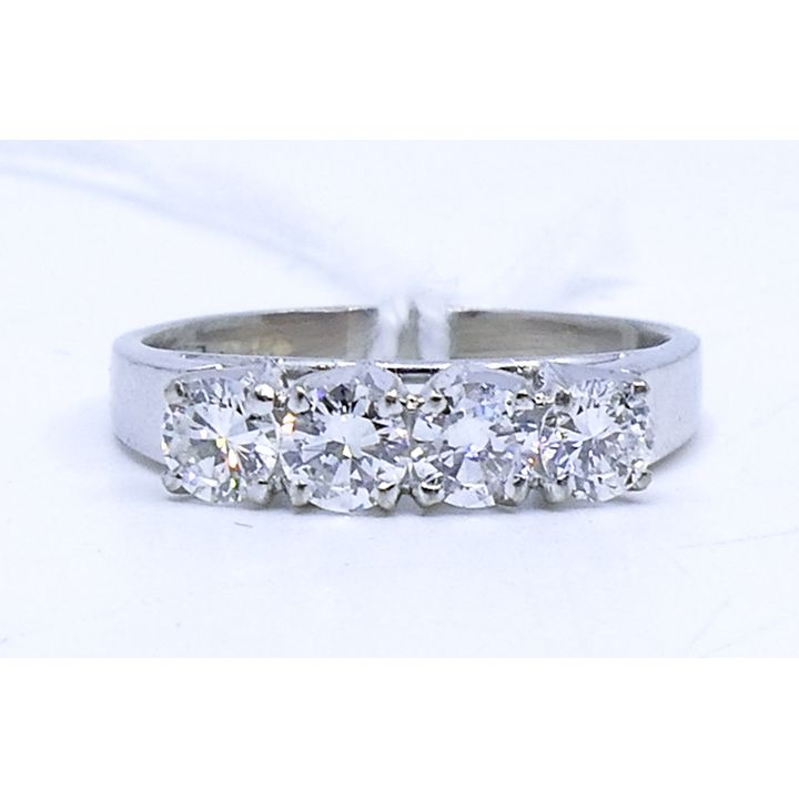 .8ctw Diamond 18k White Gold Ring Size 6.5
