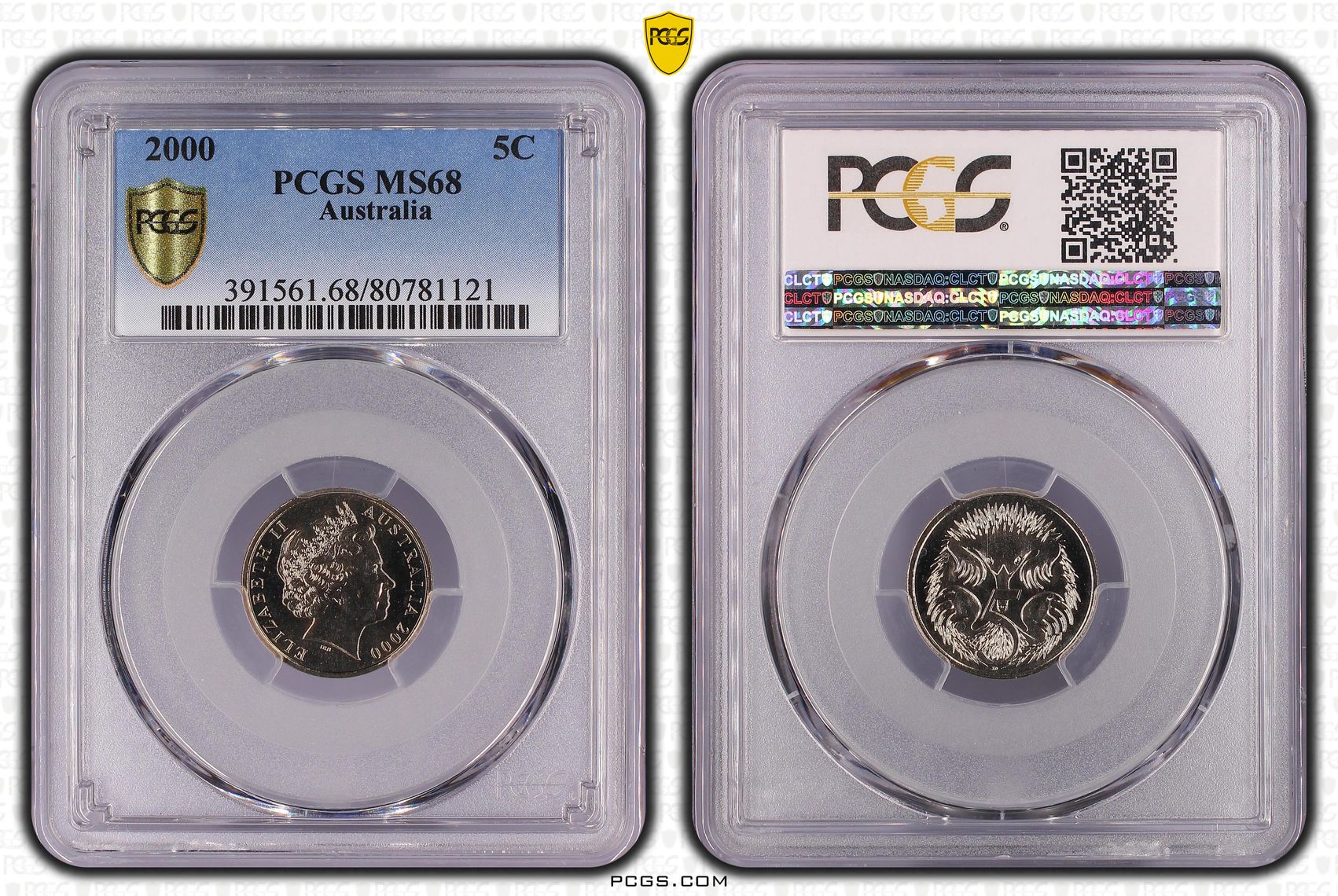 , Five Cent, 2000, PCGS MS68