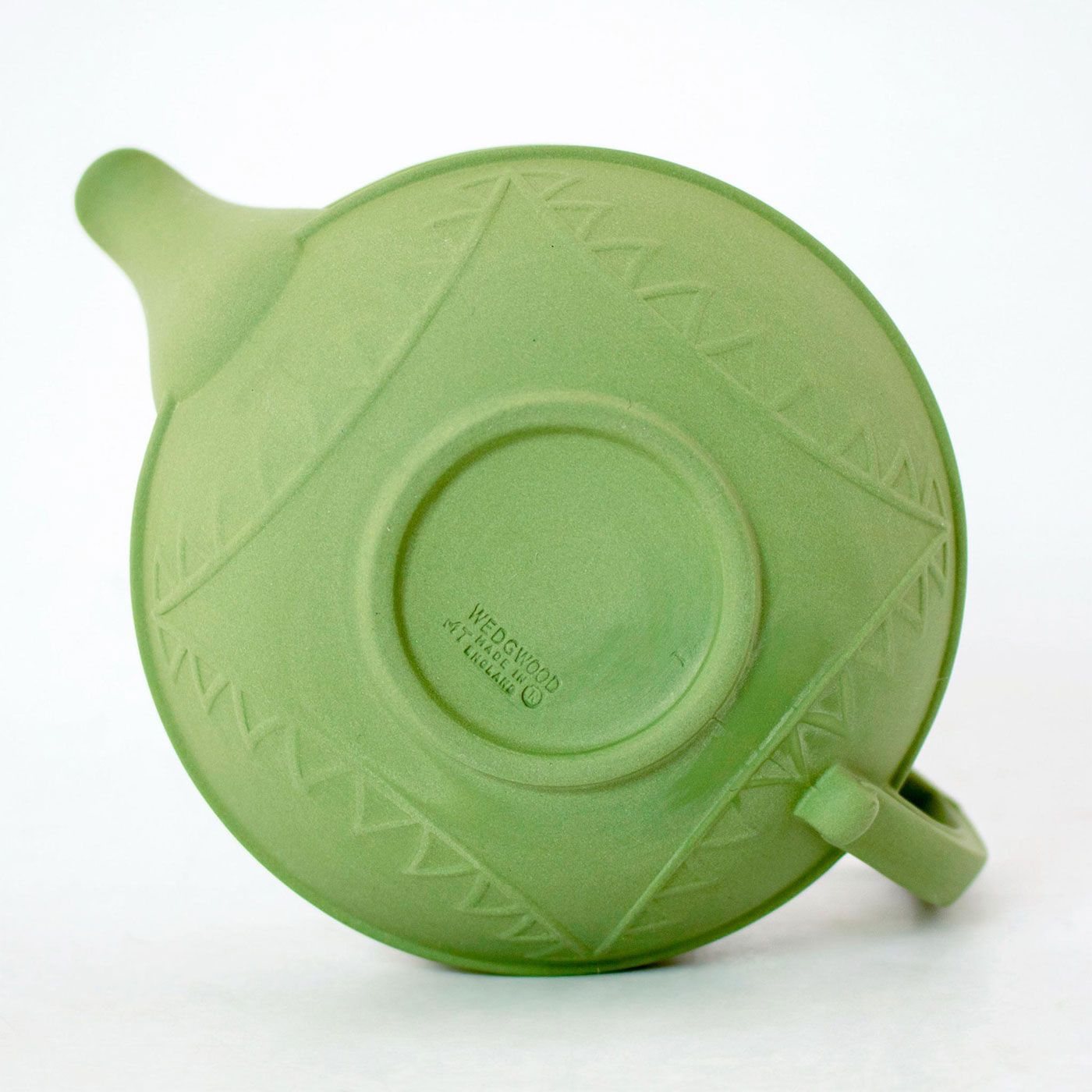 Wedgwood Sage Green Jasperware, Egyptian Teapot Lion and Unicorn