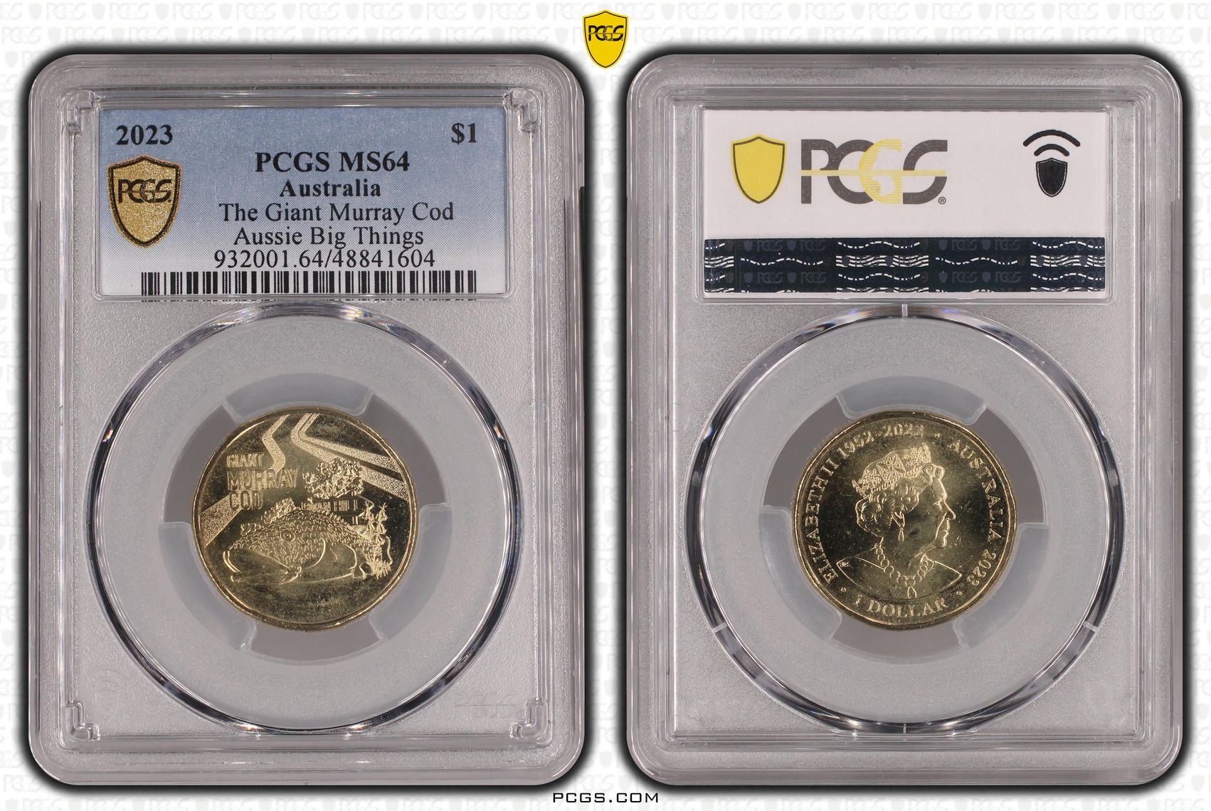 The Giant Murray Cod Aussie Big Things, One Dollar, 2023, PCGS MS64