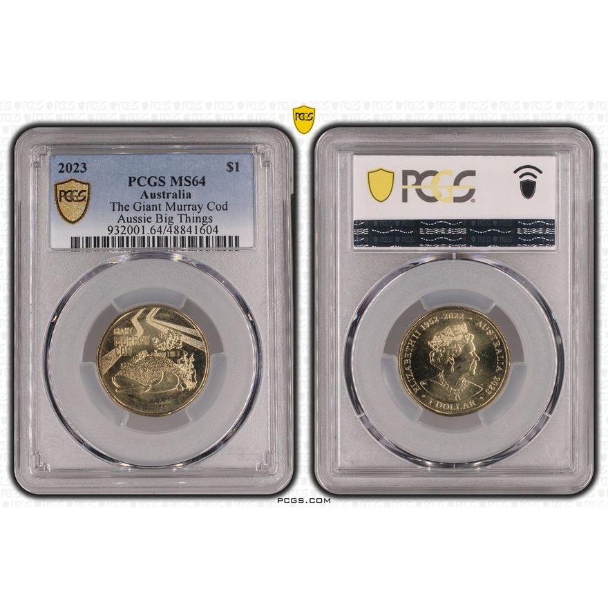 The Giant Murray Cod Aussie Big Things, One Dollar, 2023, PCGS MS64