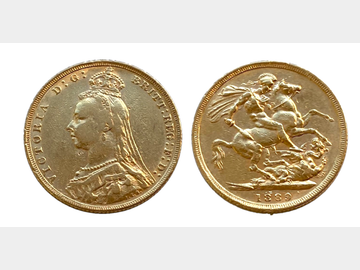 1889 VICTORIA JUBILEE HEAD SOVEREIGN
