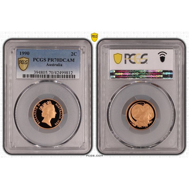 Elizabeth II, Two Cent, PR70DCAM , 1990 PCGS POP - 29/0