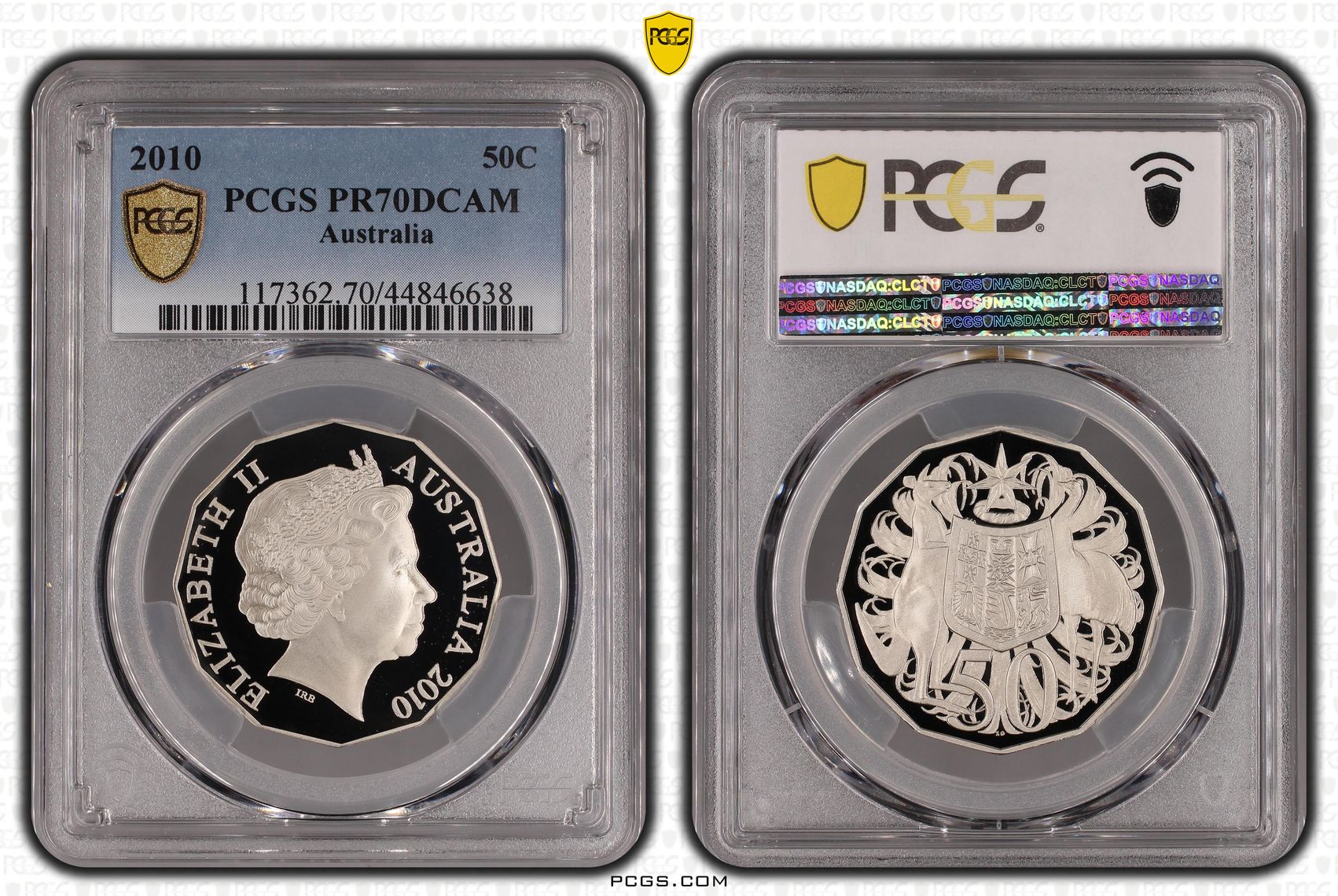2010 Australian Fifty Cent, 50c Proof PCGS - PR70DCAM POP 29/0 -638