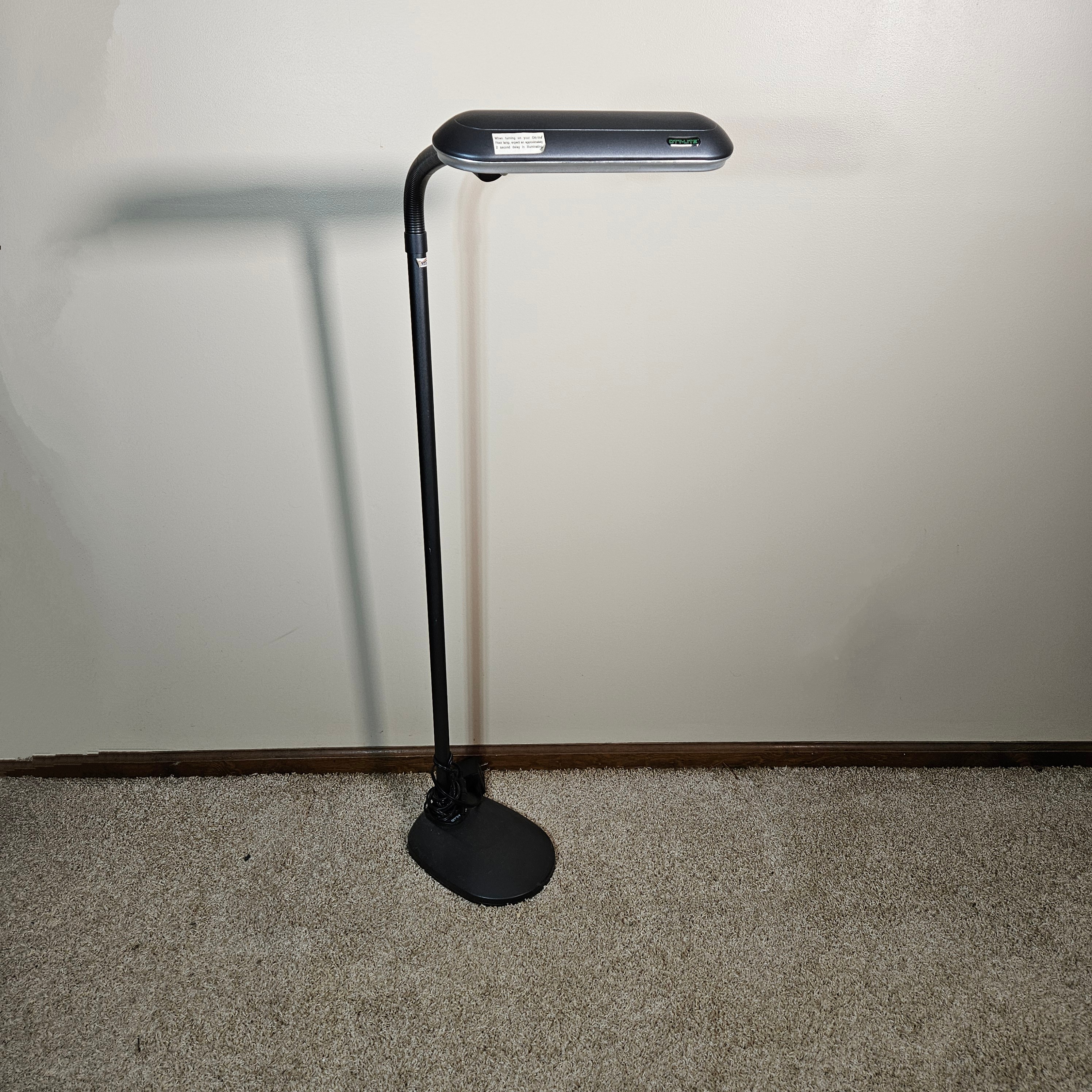 Ott-Lite Adjustable Black Floor Lamp
