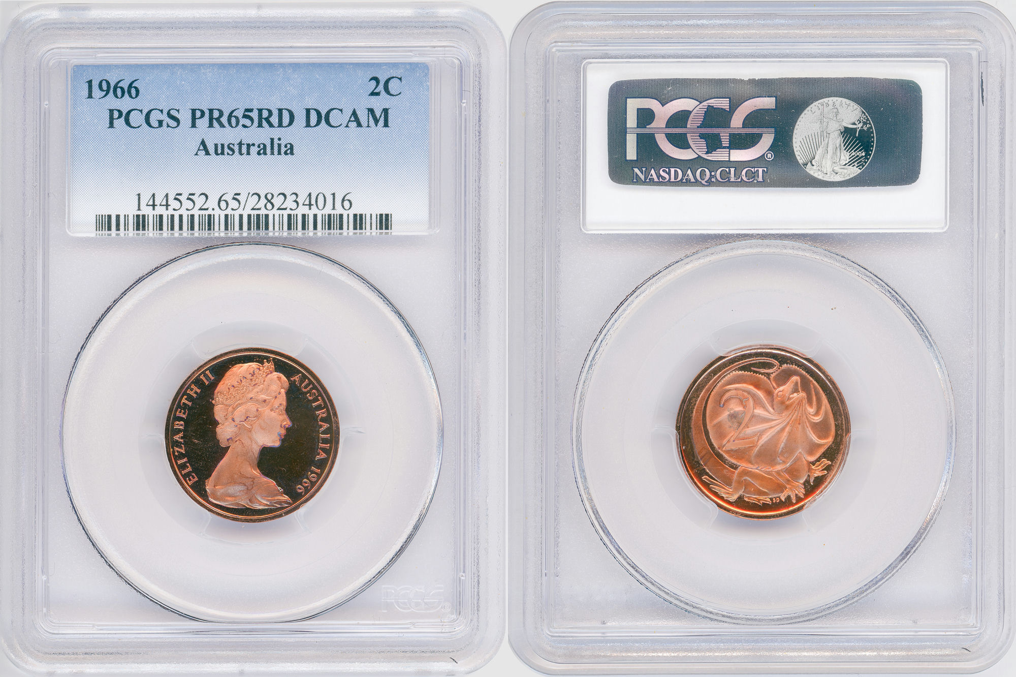Two Cent, 1966, Pcgs Pr65dcam
