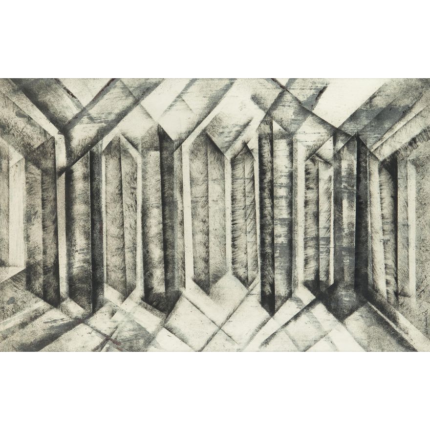 Halina Wrzeszczyńska | Z cyklu Struktury krystaliczne-Kryształ tlenku niklu, 1966