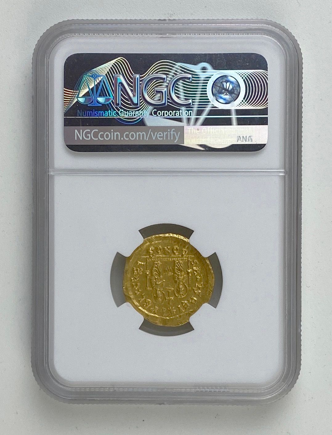 Leo II, with Zeno. AD 474. AV Solidus (20mm, 4.42 g, 6h ...
