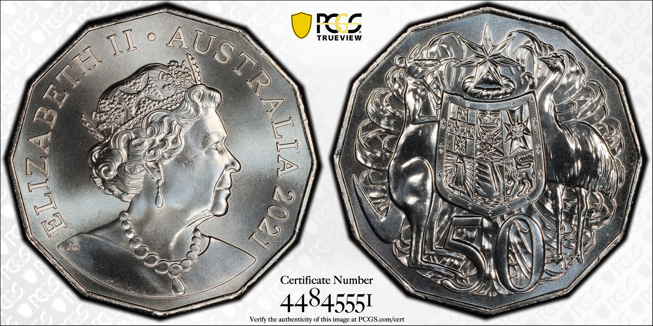 2021 Australia Fifty Cent, 50c PCGS - MS68 -551