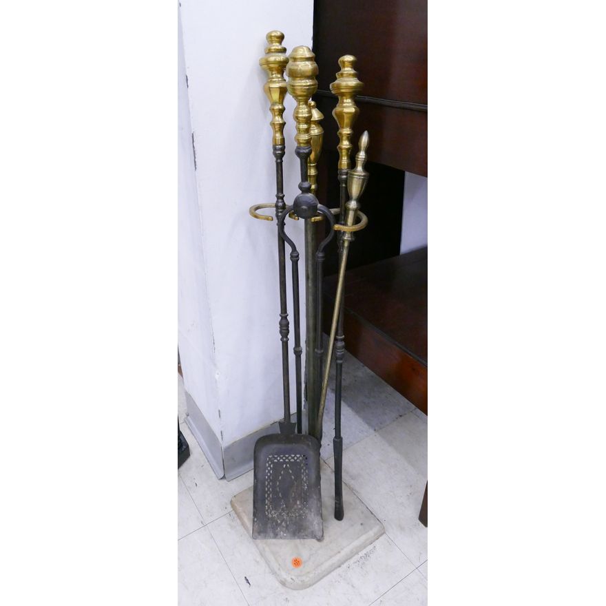 Antique Brass Fire Tool Set- 36''